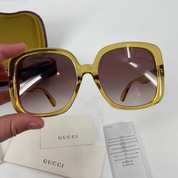 NEW! Gucci ggo714sa yellow sunglasses main image 9